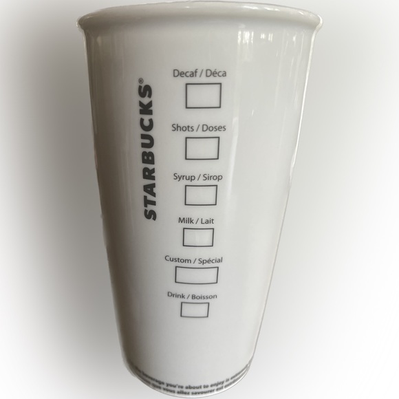 Two Starbucks RED Hope and Plain Ceramic Travel Tumbler Mug Cup - Picture 6 of 12